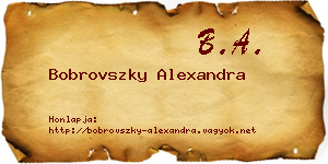 Bobrovszky Alexandra névjegykártya