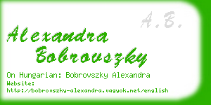 alexandra bobrovszky business card